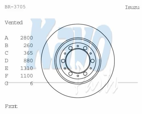 KAVO PARTS Jarrulevy BR-3705